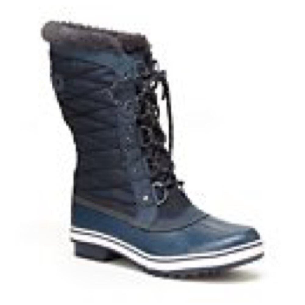 JBU Chilly Women's Mid Calf Boots Dark Blue Size 7M Water Resistant